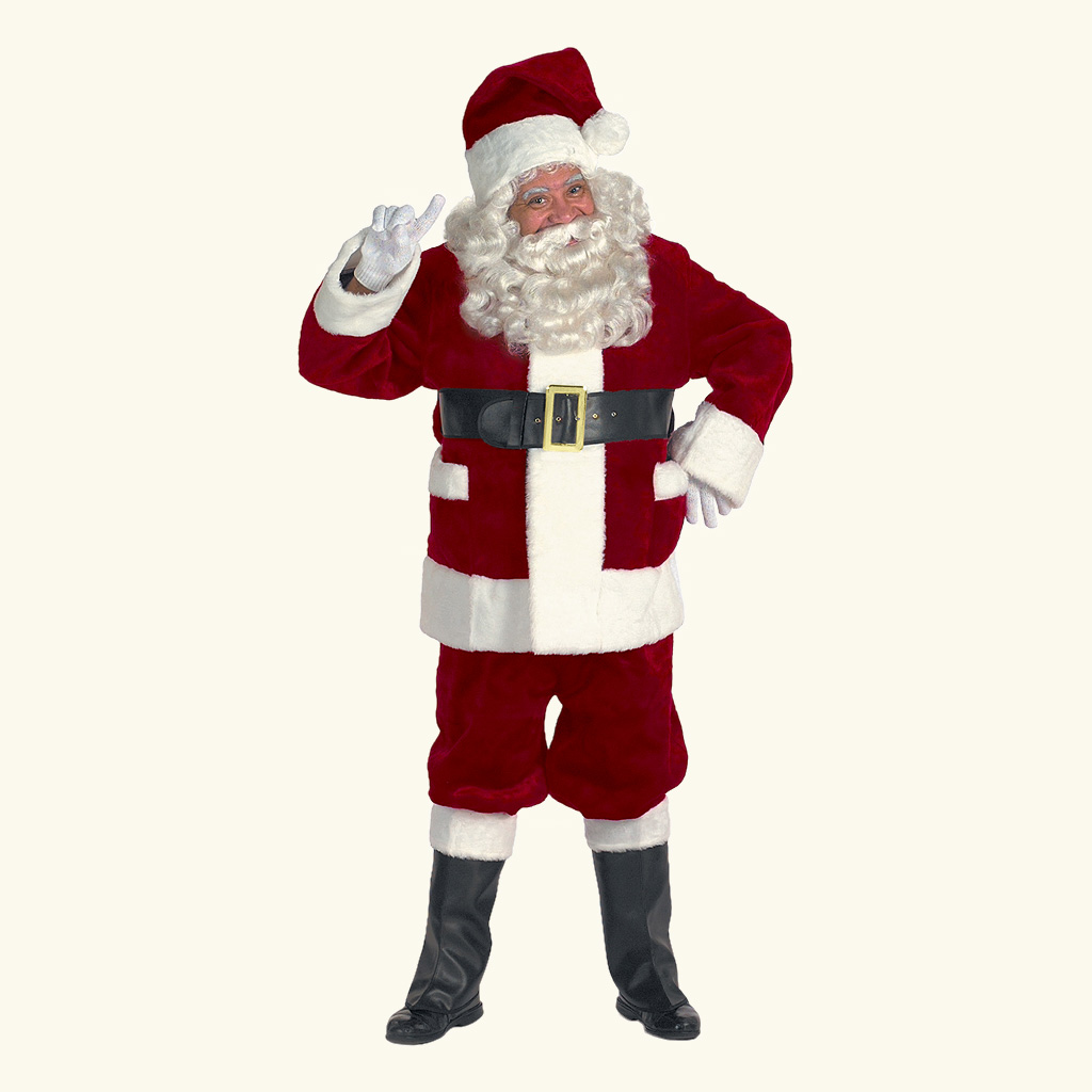 (Halco) Burgundy Deluxe Santa Claus Costume - 5691
