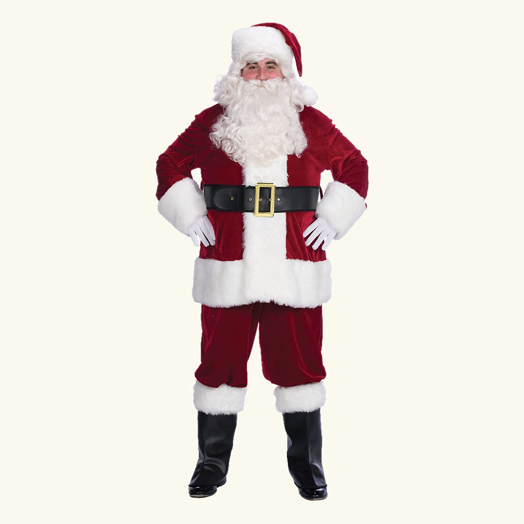 (Halco) Velveteen Santa Claus Costume - 6591